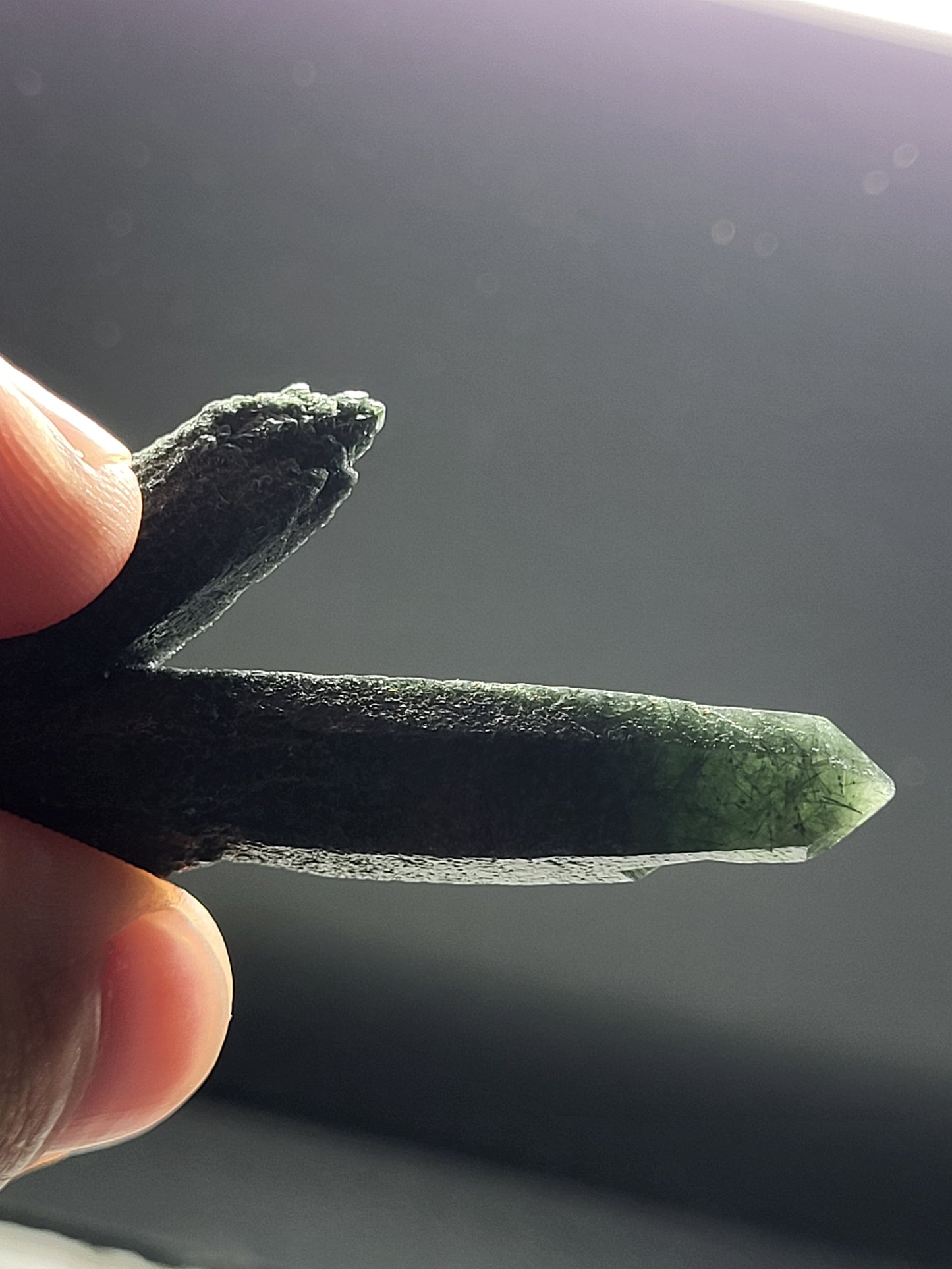 Quartz with Hedenbergite Inclusions