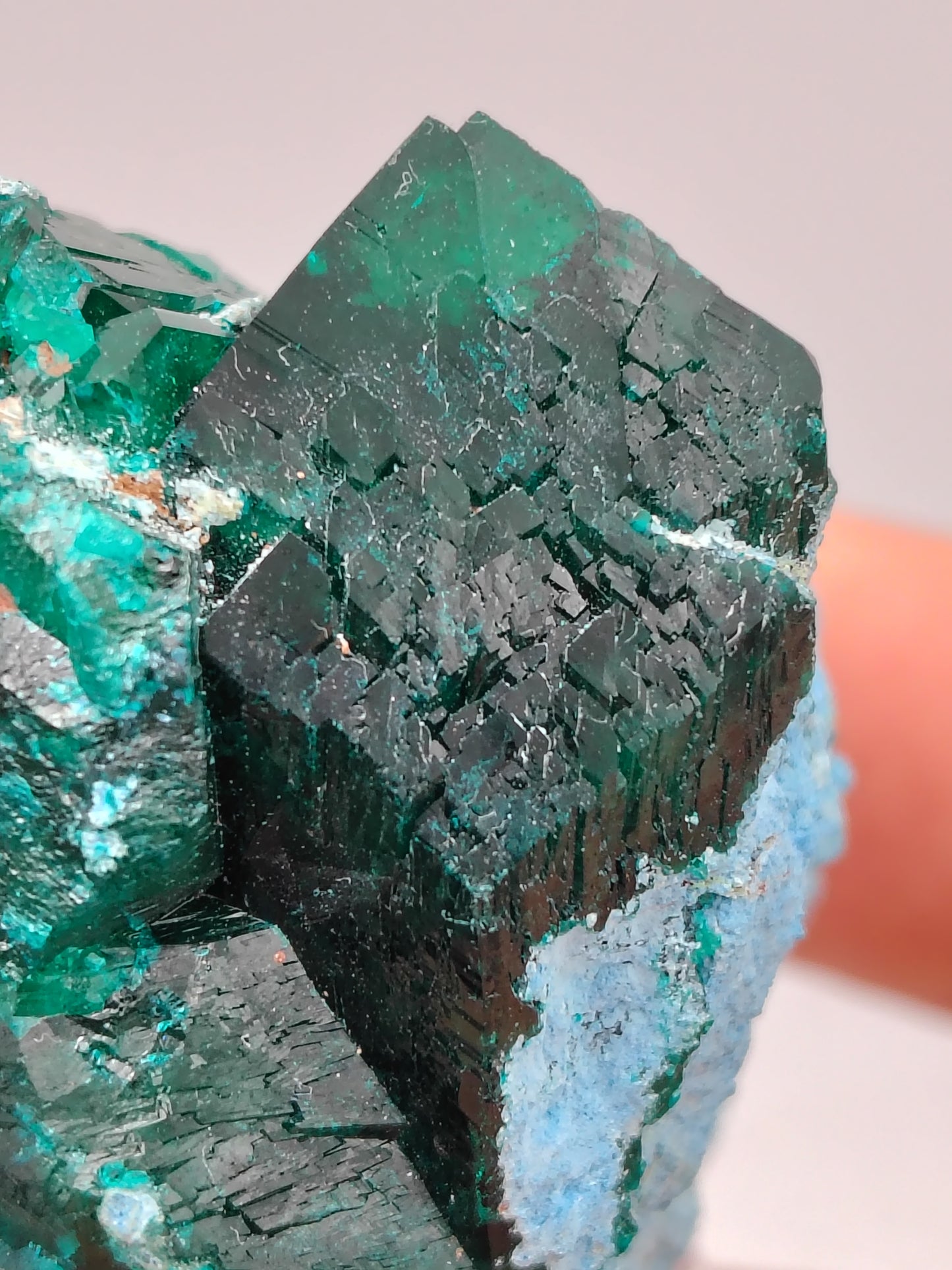 Dioptase on Shattuckite