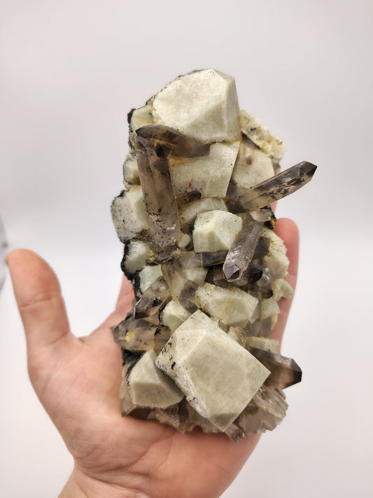 Microcline, Smoky Quartz, and Aegerine