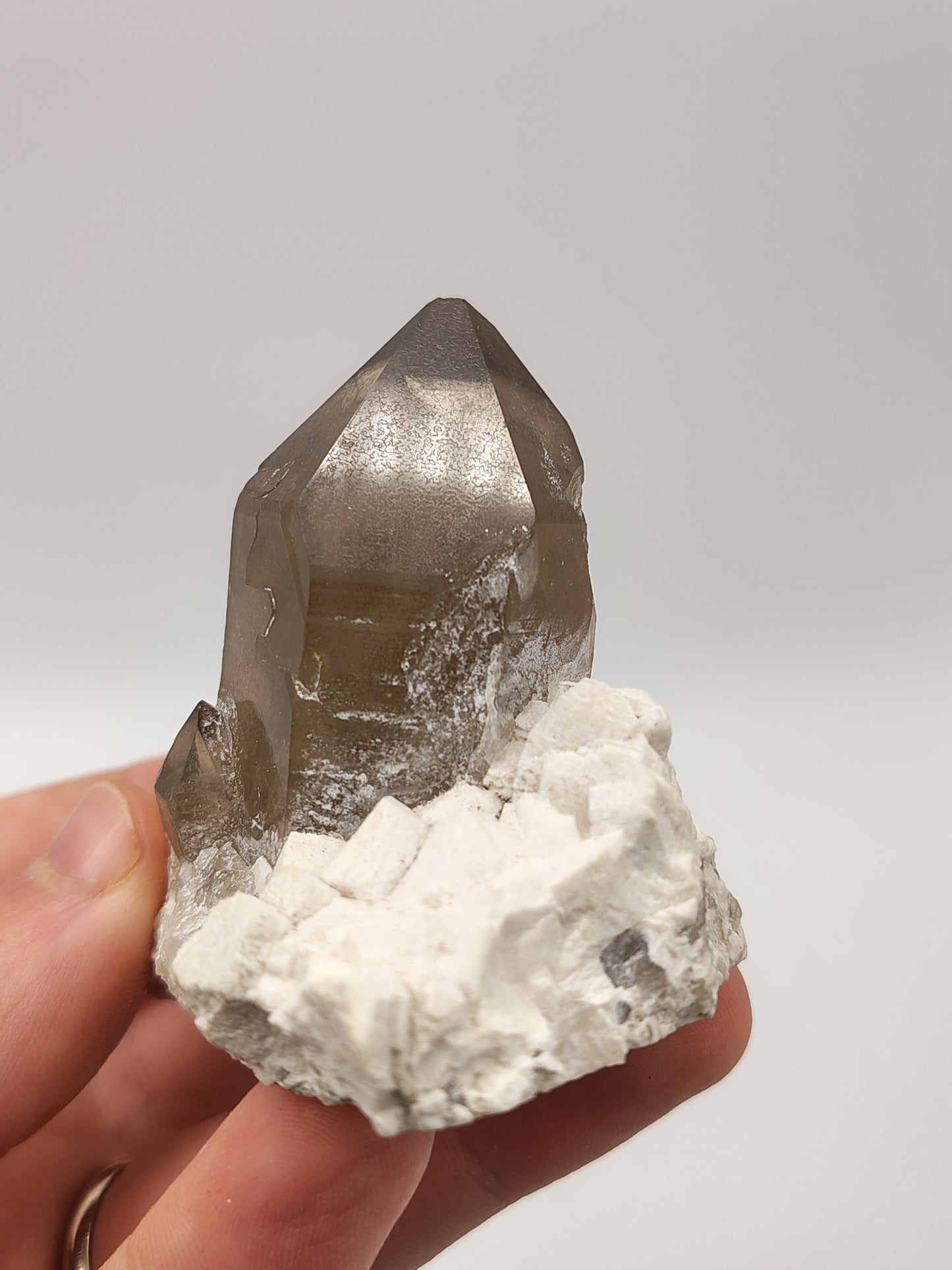 Smoky Quartz on Microcline