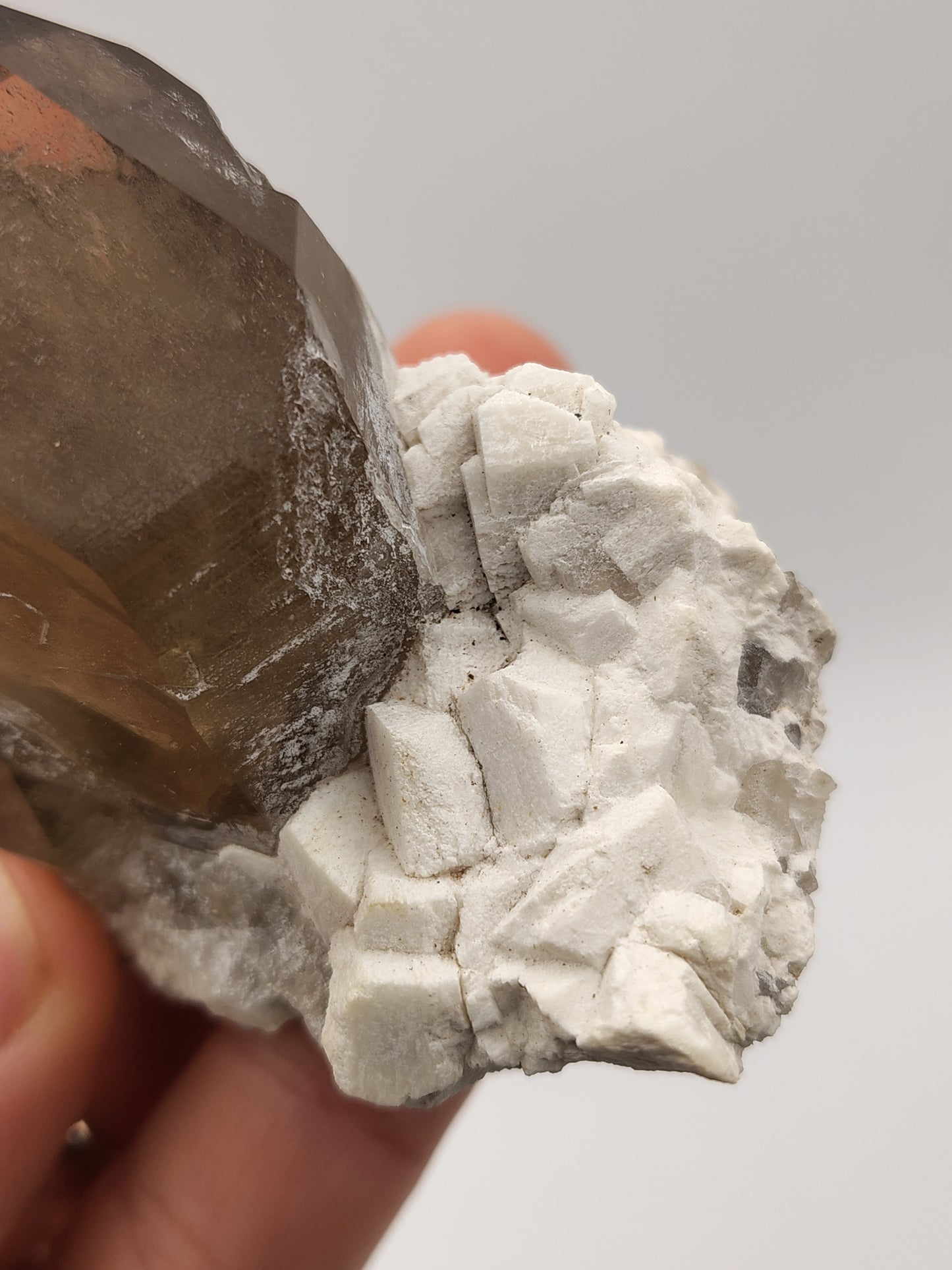 Smoky Quartz on Microcline