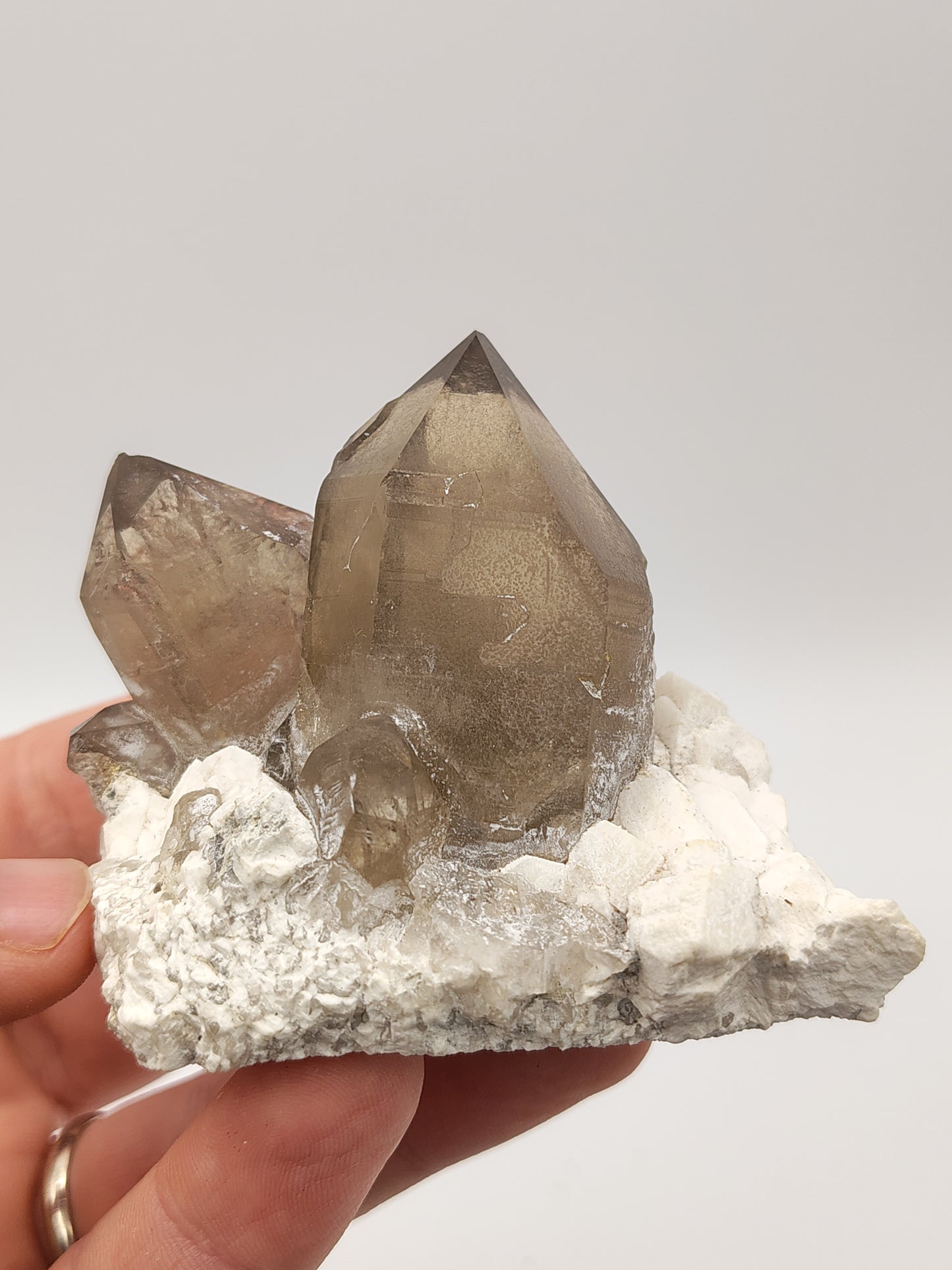 Smoky Quartz on Microcline