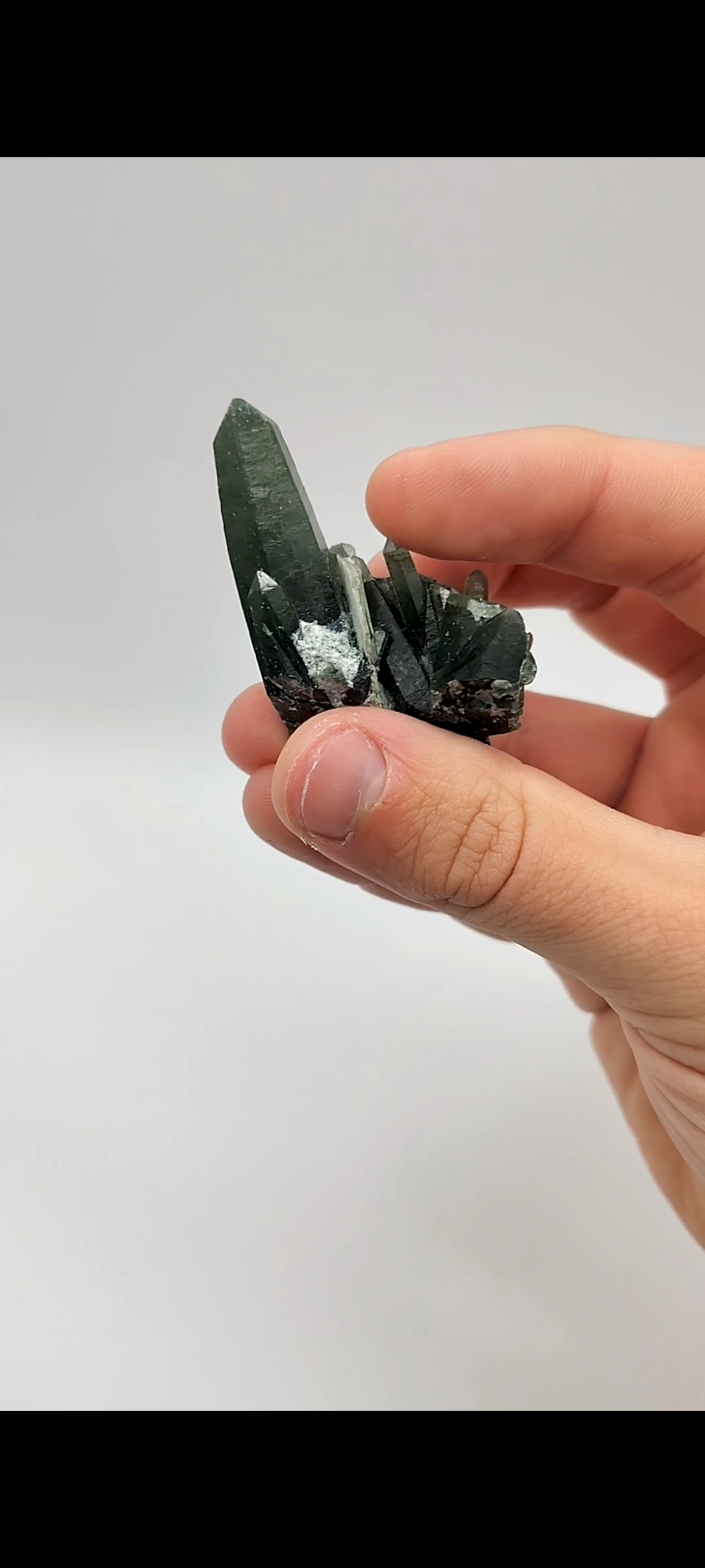 Quartz with Hedenbergite inclusions