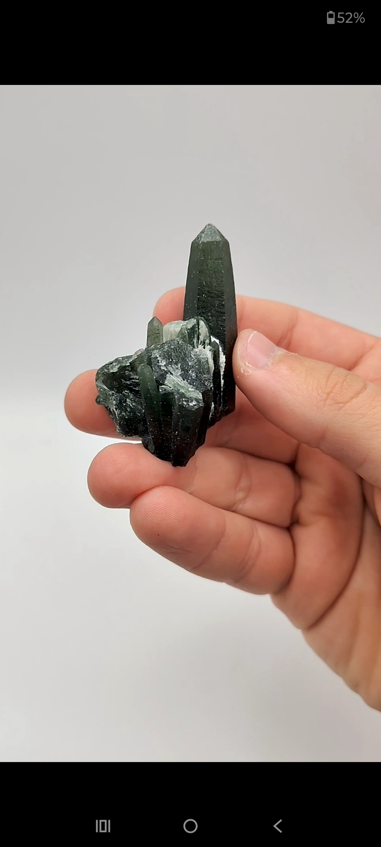 Quartz with Hedenbergite inclusions